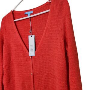 Draper James Cardigan Size Medium Color Red  Front Buttons